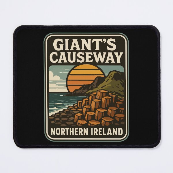 Item preview, Giant's Causeway Northern Ireland Retro Travel designed and sold by TomFrontierArt.