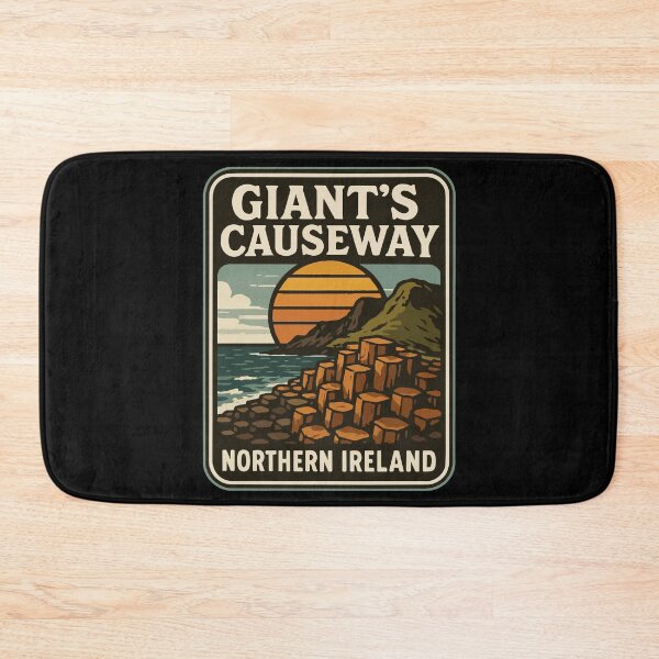 Item preview, Giant's Causeway Northern Ireland Retro Travel designed and sold by TomFrontierArt.