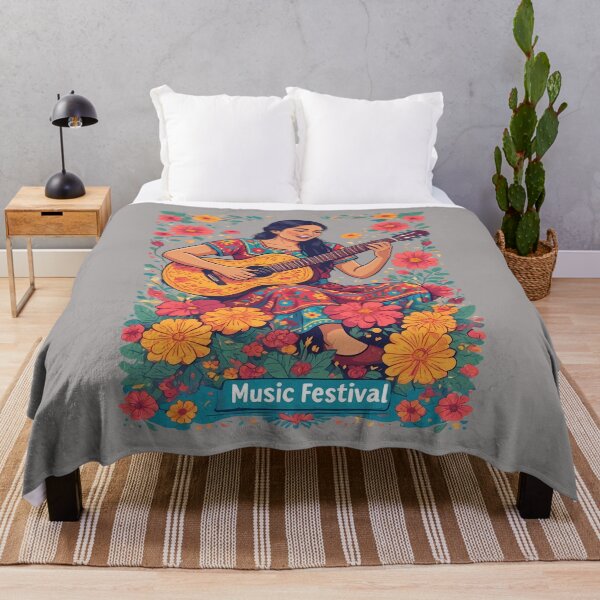 Item preview, Mexican Folk Girl with Acoustic Guitar - Music Festival designed and sold by Art-Arcade6.