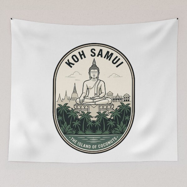 Item preview, Retro Koh Samui Thailand Big Buddha Travel designed and sold by k3rstman1.