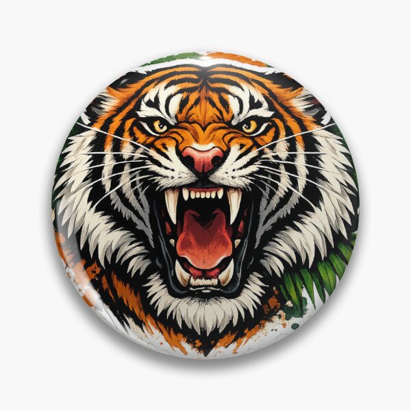 Item preview, Fierce Roaring Tiger Sticker – Wild Animal Vinyl Decal designed and sold by Kanvasly.