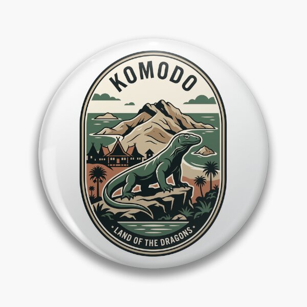 Item preview, Vintage Komodo Island Indonesia Travel Badge designed and sold by k3rstman1.