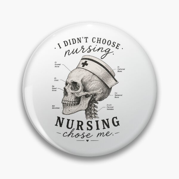 Item preview, I Didn't Choose Nursing Nursing Chose Me – Skull Nurse Anatomy T-Shirt designed and sold by KiwyStudio.