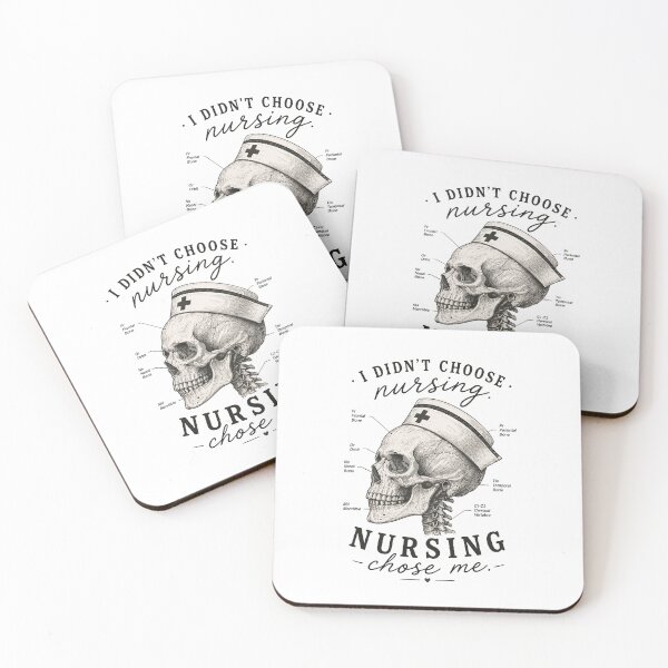 Item preview, I Didn't Choose Nursing Nursing Chose Me – Skull Nurse Anatomy T-Shirt designed and sold by KiwyStudio.