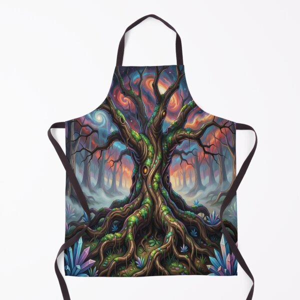 Item preview, Mystical ancient tree with vibrant colors, cosmic sky and powerful fantasy atmosphere designed and sold by FotoworldEdel.