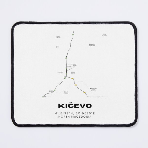 Item preview, Kičevo North Macedonia Minimalist City Map Print designed and sold by RM-Journey.