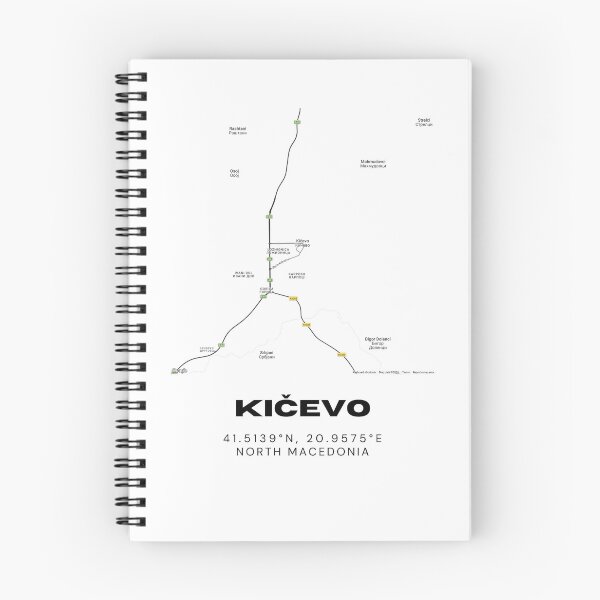 Item preview, Kičevo North Macedonia Minimalist City Map Print designed and sold by RM-Journey.