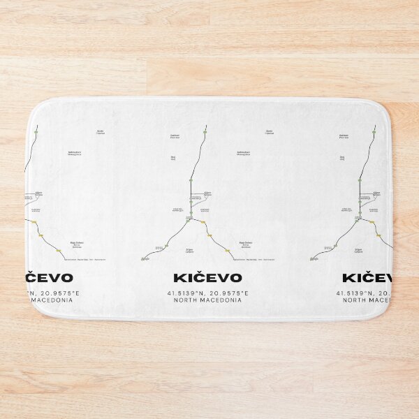 Item preview, Kičevo North Macedonia Minimalist City Map Print designed and sold by RM-Journey.