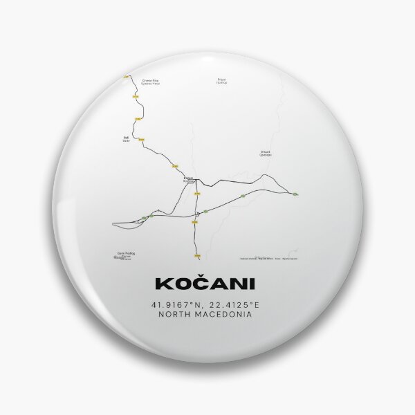 Item preview, Kočani North Macedonia Modern Street Map Poster designed and sold by RM-Journey.