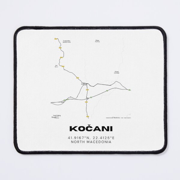 Item preview, Kočani North Macedonia Modern Street Map Poster designed and sold by RM-Journey.