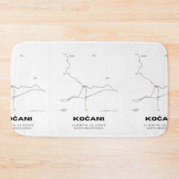 Item preview, Kočani North Macedonia Modern Street Map Poster designed and sold by RM-Journey.