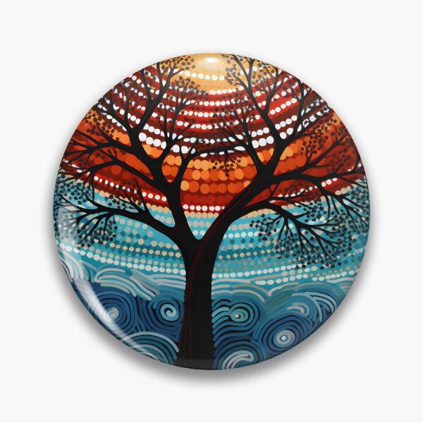 Item preview, Aboriginal Inspired Dot Art - Litchfield Water Tree designed and sold by GrinGalore.