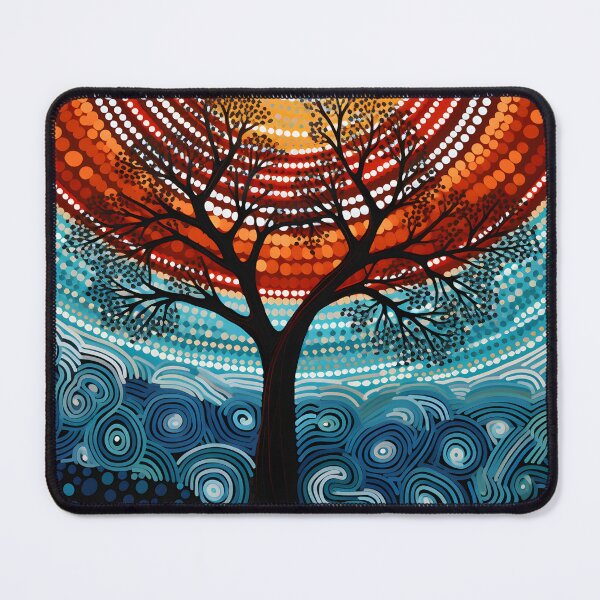 Item preview, Aboriginal Inspired Dot Art - Litchfield Water Tree designed and sold by GrinGalore.