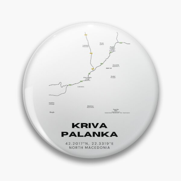 Item preview, Kriva Palanka North Macedonia Minimalist Map Print designed and sold by RM-Journey.