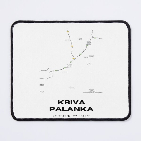 Item preview, Kriva Palanka North Macedonia Minimalist Map Print designed and sold by RM-Journey.