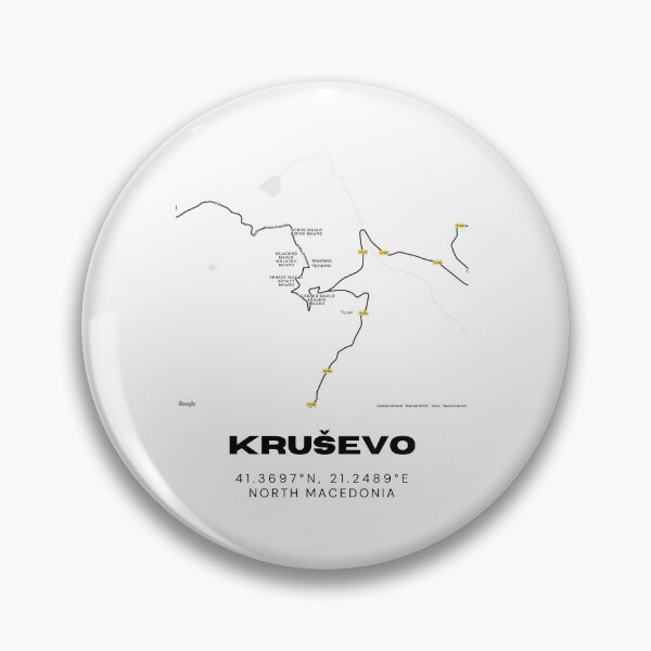 Item preview, Kruševo North Macedonia Minimal Street Map Art designed and sold by RM-Journey.