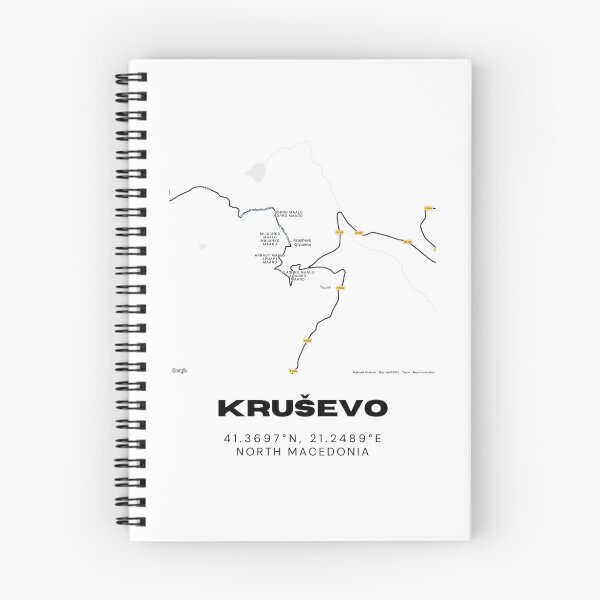 Item preview, Kruševo North Macedonia Minimal Street Map Art designed and sold by RM-Journey.