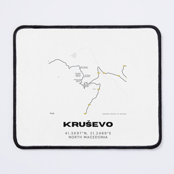 Item preview, Kruševo North Macedonia Minimal Street Map Art designed and sold by RM-Journey.