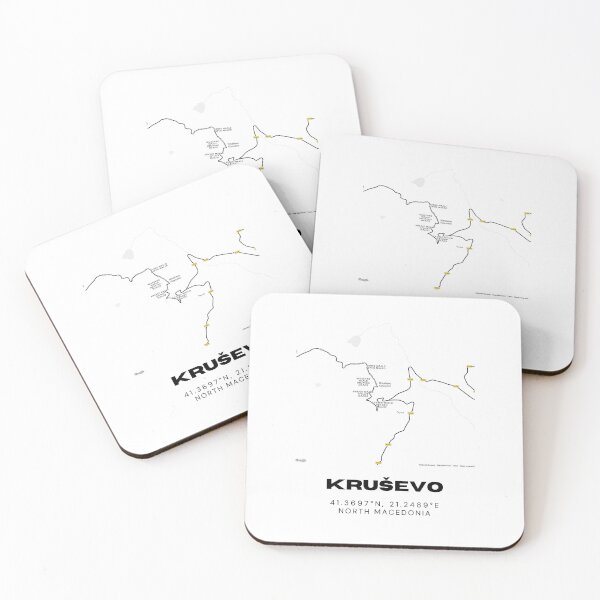 Item preview, Kruševo North Macedonia Minimal Street Map Art designed and sold by RM-Journey.