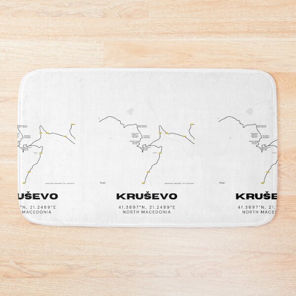 Item preview, Kruševo North Macedonia Minimal Street Map Art designed and sold by RM-Journey.