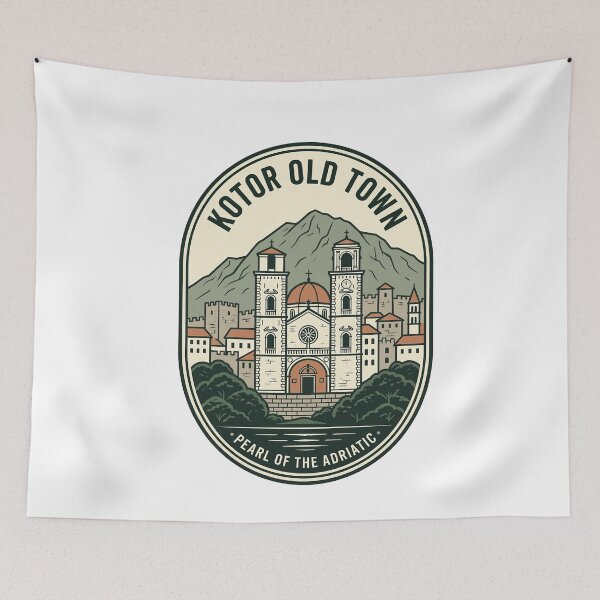Item preview, Vintage Kotor Old Town Montenegro Travel Emblem designed and sold by k3rstman1.