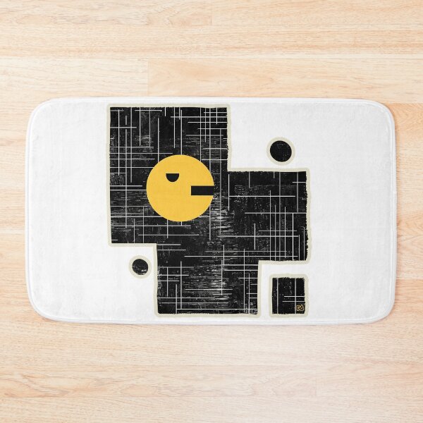 Item preview, Abstract Bauhaus Geometry Art Print Minimalist Yellow Circle Construction Poster designed and sold by DesignArtist.ia.