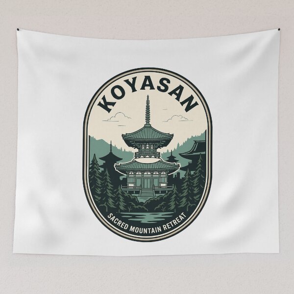Item preview, Vintage Koyasan Japan Sacred Mountain Pagoda Badge designed and sold by k3rstman1.