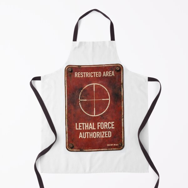 Item preview, Restricted Area - Lethal Force Authorized | Military Sign designed and sold by Artist18XF.