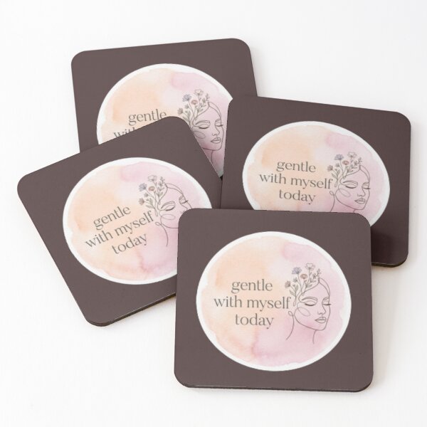 Item preview, Gentle With Myself Today – Self Care Mindfulness Typography Design designed and sold by CosmicQuietLab.
