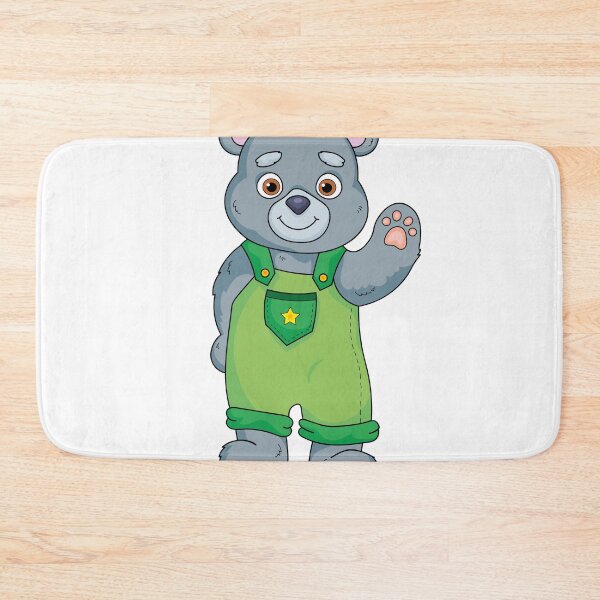 Item preview, Friendly Bear in Overalls Cute Kawaii Teddy Bear Design designed and sold by TreeDoPrints.