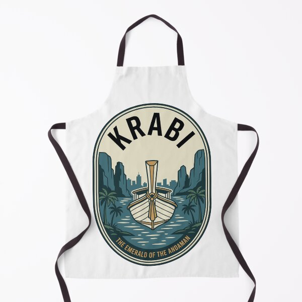 Item preview, Krabi Thailand Retro Travel Badge Longtail Boat designed and sold by k3rstman1.