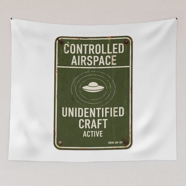 Item preview, Controlled Airspace - Unidentified Craft Active | Military Sign designed and sold by Artist18XF.