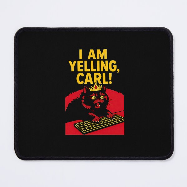 Item preview, I Am Yelling Carl Funny Angry Cat Meme Retro Design designed and sold by Methahshop.