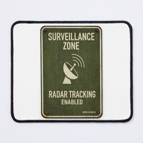 Item preview, Surveillance Zone - Radar Tracking Enabled | Military Sign designed and sold by Artist18XF.