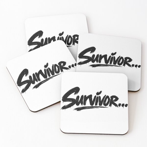 Item preview, Survivor Graffiti Street Art Bold Typography Quote (Black) designed and sold by P’s stuff.