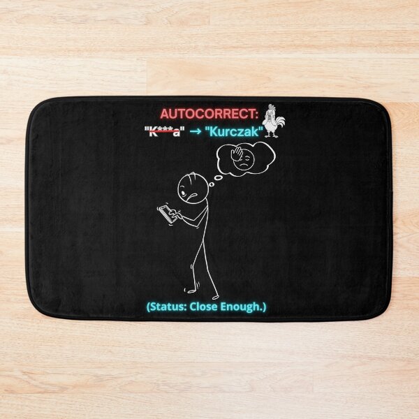 Item preview, Black AUTOCORRECT K***a Kurczak - Funny Polinglish Polish Humor Phone Gift designed and sold by VibePolinglish.