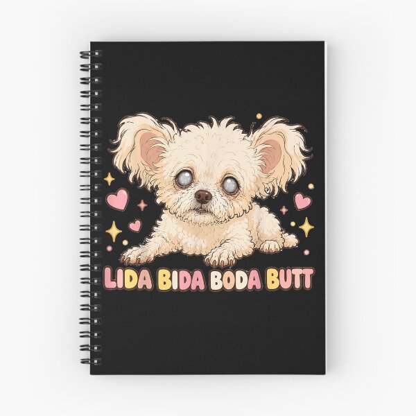 Item preview, Cute Fluffy Puppy Dog Illustration Lida Bida Boda Butt Text designed and sold by MassonCalepon.