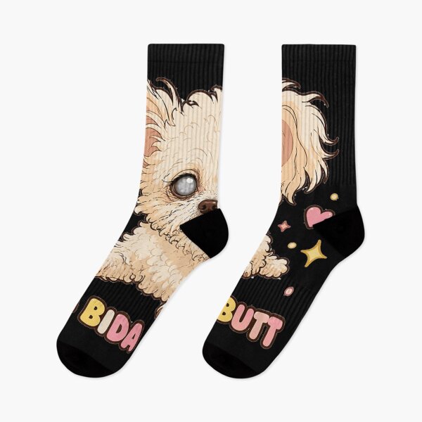 Item preview, Cute Fluffy Puppy Dog Illustration Lida Bida Boda Butt Text designed and sold by MassonCalepon.