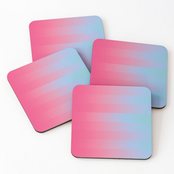 Item preview, Pink Cyan Gradient Stripes Abstract Modern Minimalist Poster designed and sold by ByJacobHam.