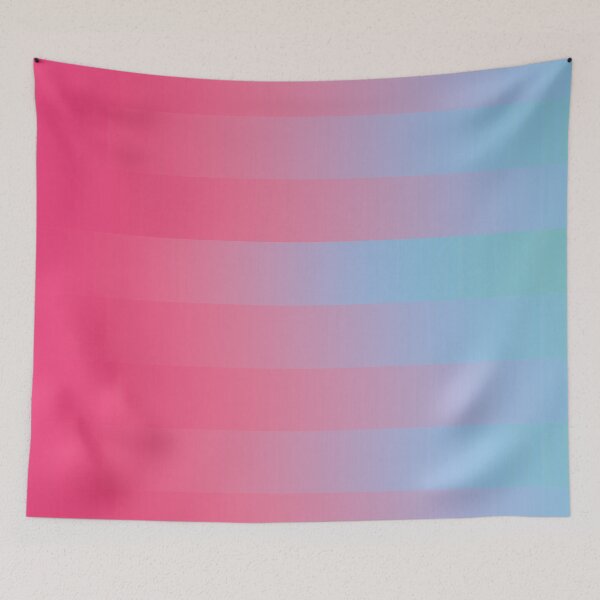 Item preview, Pink Cyan Gradient Stripes Abstract Modern Minimalist Poster designed and sold by ByJacobHam.
