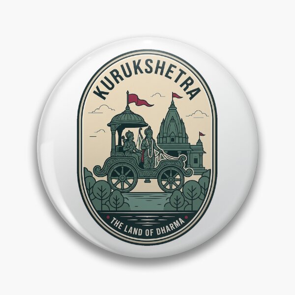 Item preview, Vintage Kurukshetra Krishna Arjuna Chariot Badge designed and sold by k3rstman1.