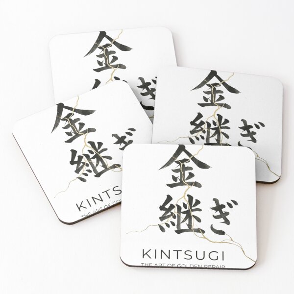 Item preview, Kintsugi Japanese Calligraphy Golden Repair Art designed and sold by Heartshop-japan.
