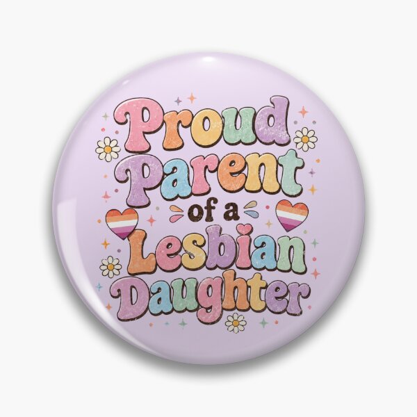 Item preview, Proud Parent of a Lesbian Daughter Groovy Pastel Pride designed and sold by SweetLilith.