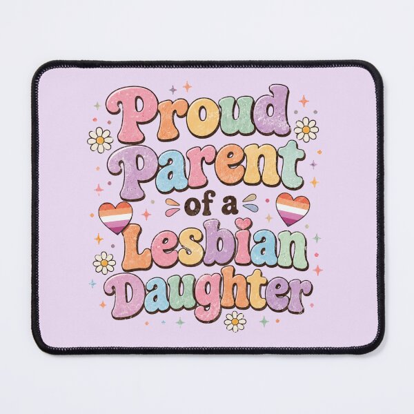 Item preview, Proud Parent of a Lesbian Daughter Groovy Pastel Pride designed and sold by SweetLilith.