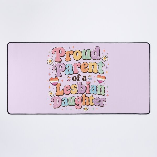 Item preview, Proud Parent of a Lesbian Daughter Groovy Pastel Pride designed and sold by SweetLilith.