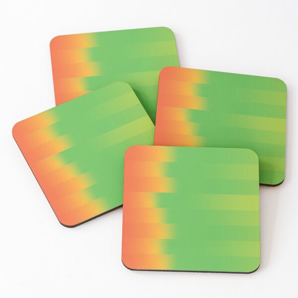 Item preview, Orange Green Gradient Stripes Abstract Modern Minimalist Poster designed and sold by ByJacobHam.