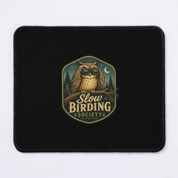 Item preview, Slow Birding Society Vintage Owl Birdwatching Badge designed and sold by Cascio311.