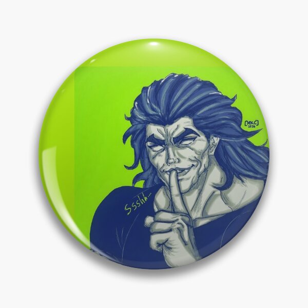 Item preview, Yujiro Hanma Sshh Green Overtone Baki Anime Art  designed and sold by MerikuroCreates.