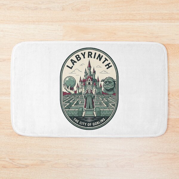 Item preview, Vintage Labyrinth Maze Goblin City Fantasy Badge designed and sold by k3rstman1.