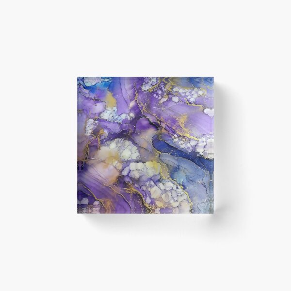 Item preview, Violet Nebula and Gold Geode Abstract designed and sold by InnerCurrentCo.